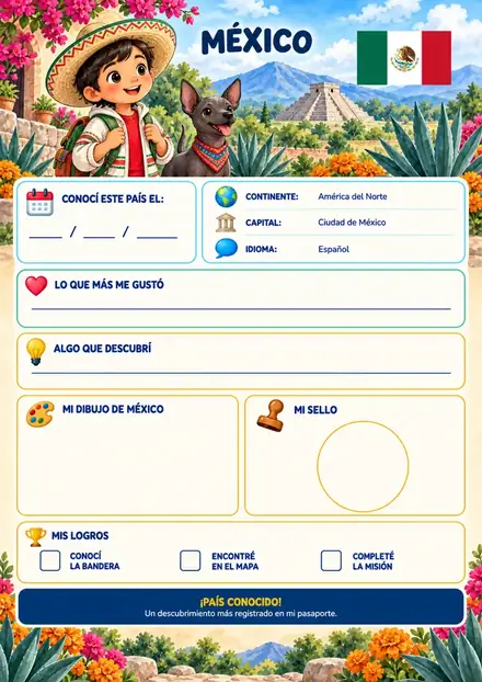 Página del Pasaporte del Explorador